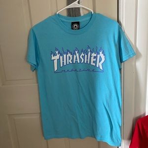 Blue and purple thrasher t shirt